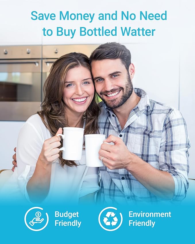 AQUACREST GXRTQR Inline Water Filter, NSF Certified, Compatible with GE GXRTQR, GXRTQ System, Reduces Chlorine, Fluoride, Limescale and More, For Refrigerator, IceMaker, RVs (3 Filters)