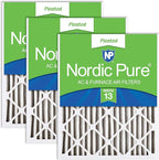 Nordic Pure 16x20x2 (Actual Size: 15 1/2 x 19 1/2 x 1 3/4) Pleated MERV 13 Air Filters 3 Pack