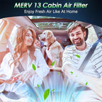 Certified MERV 13 Cabin Air Filter with Activated Carbon, CF12772 for Ford Bronco/Bronco Sport 21-24, Escape 20-24, Explorer 20-24, Maverick 22-24; Lincoln Aviator 20-24, Corsair 20-24