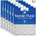 Nordic Pure 12x20x1 (11 1/2 x 19 1/2 x 3/4) Pleated MERV 12 Air Filters 6 Pack