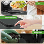 Nutrichef 3L Electric Kitchen Composter - Compost’s Organic Material & Food Scraps | Countertop Automatic Compost Bin | Dry, Crush, & Cooling Functions | Perfect for Kitchens & Apartments | Grey