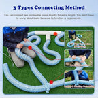 5cm/2in Diameter French Drain Pipe Perforated Drainage Pipes, Soft Infiltration Tubular Underground Drainage Systems for Outside Driveway/Sidewalk, Steel Wire Reinforced Permeable Tube(1100cm)