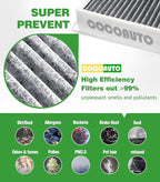 Engine & Cabin Air Filter Kit for Lexus RX350h Hybrid (2023-2025), NX350h (2022-25), ES300h (2019-25), NX450h+ RX450h+ PHEV (2024-25), Replaces OE 17801F0020, 1780177050, 8713958010
