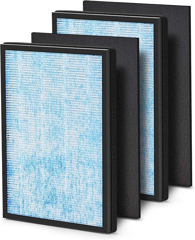8L HEPA Replacement Filter Set Compatible with Okaysou Airmax 8L Air Filters, 3-Stage Airmax 8L Filter,and Blue Ultra-Filter Carbon Pre-Filter Air Cleaner for Home, 2 Pieces