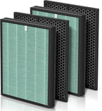 Filters Replacement Kit Compatible with BioGs 2.0 Filter Replacement, Air Clenaer to Remove Odor for Home and Large Room, 2x H13 True HEPA and 2x Carbon