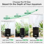 hygger Aquarium Sponge Filter 20-55 Gallon Fish Tank Filter for Breeding Fry Shrimp Snails Betta Air-Powered Filter with Reusable Biochemical Ball Spare Sponge Foam Filter