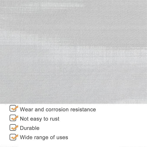 100 Mesh Metal Wire Cloth Stainless Steel, 304 Woven Screen Mesh Panel, Precision Filter Netting, Kitchen Lab Workshop Use, Ready to Cut