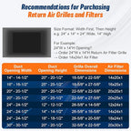 Fancat Return Air Filter Grille for 24x14 Ducts, Steel Air Vent Cover with Removable Door for 1" Filters | Fits Sidewall & Ceiling | Outer Size: 26 5/8" W x 16 5/8" H