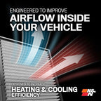 K&N LIFETIME Cabin Air Filter: Premium, Washable, Clean Air for your Cabin: Compatible with 2014-2025 Acura/Buick/Chervolet/Cadillac: (See Product Description for Select Models), VF2071