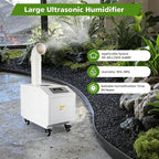 Ultrasonic Industrial Agricultural Humidifer Commercial Humidifier for Plants Large Volume (3kg/H) Automatic Mist Cooling Sprayer 160M³/H Airflow for Warehouse Greenhouse Garden Industrial