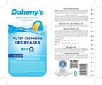 Doheny's Pool Filter Cleaner Degreaser | 100% Professional-Grade | Prevents Sand Bed Channeling & Cleanses Your Filter | Ideal For Cleaning Sand, D.E. & Cartridge Filters | Set Of (4) - 1 QT Bottles