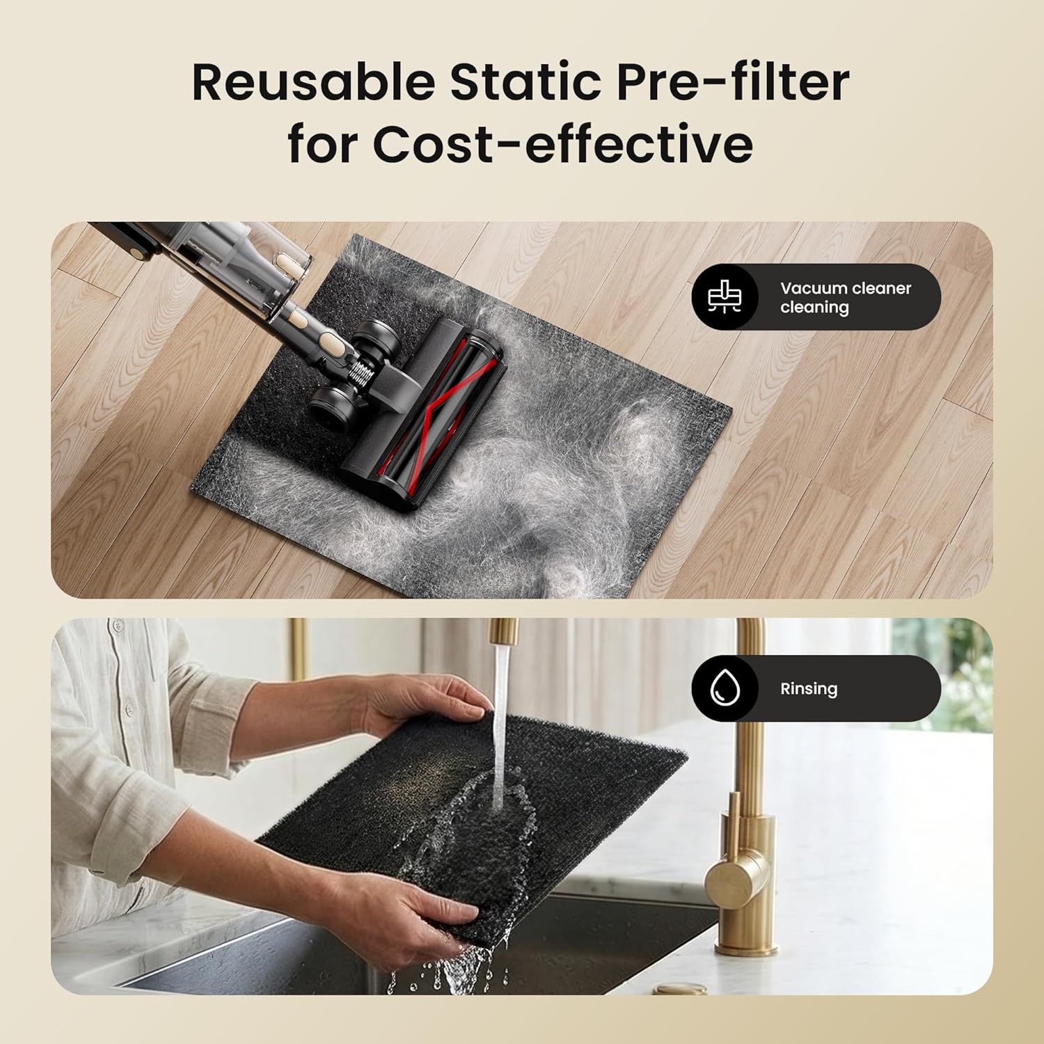 Pet Air Purifier for Home Large Room 2500 sq ft,H13 HEPA Washable Double-Sided Filter,Air Cleaner for Pet Hair Dander Odor Allergies Pollutant Smoke Dust,PM2.5 Air Quality Monitor,Auto Mode,P358 Black