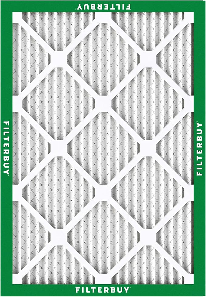 Filterbuy 17x21x1 Air Filter MERV 8 Essential Dust & Allergy Defense (5-Pack), Electrostatic Pleated HVAC AC Furnace Filters Replacement, Made in USA (Actual Size: 16.50 x 20.50 x 0.75)