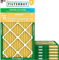 Filterbuy 20x34x1 Air Filter MERV 11 Superior Pet & Allergy Defense (6-Pack), Electrostatic Pleated HVAC AC Furnace Filters Replacement, Made in USA (Actual Size: 19.50 x 33.50 x 0.75)