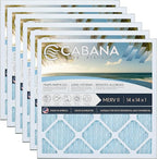 Cabana Filters 6-Pack 14x14x1 MERV 11 AC Furnace Air Filter for Home and Office - Indoor HVAC System Filtration Replacement, Captures Unwanted Particles