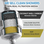 weAQUA Heavy Duty Shower Filter Jumbo 3 PACK – 99% Removal for Hard Water, Chlorine, Fluoride, Heavy Metals, Micro-life, Organics and More (Chrome)