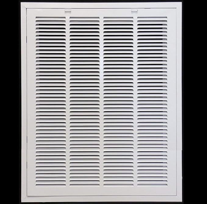 HVAC Premium 18 x 6 Duct Opening Steel Return Air Filter Grille, for 1-inch Filter, Removable Door, Flat Stamped HVAC Vent Cover Grille, Outer Dimensions 20.5 x 8.5
