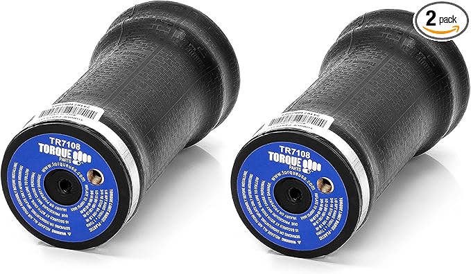 2 PCS TORQUE Cab Air Sleeper Bag Spring for Select Navistar Trucks Replacement For S9383, Firestone 7108, W02-358-7108, Navistar 2500012C1, 2507756C1 (2 x TR7108_05)