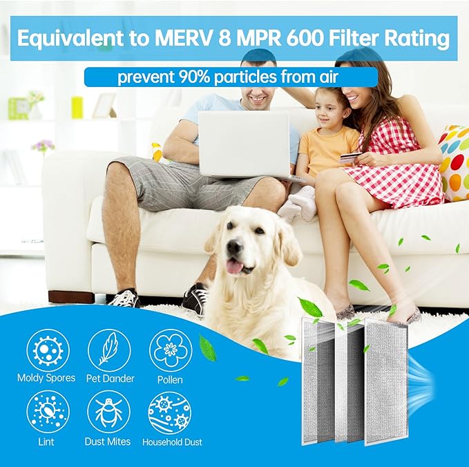 UBeesize 16x25x1 Reusable Electrostatic Air Filter HVAC AC Furnace Filter,MERV 8,Washable, Lasts a Lifetime,Permanent Air Filter,Breathe Fresher,Home And Office(Actual Size:15.5x24.65x0.82 Inch)