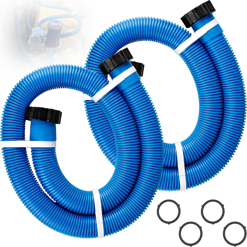 1.5" Pool Pump Hose for 29060E Intex Pumps, Saltwater Systems, and Sand Filters,59" Long Replacement Hoses fit for Intex & Coleman Above Ground Pools Parts (2 Pack)