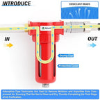 TAILONZ PNEUMATIC 0-150PSI 3/8 Inch NPT Aluminum Alloy Air Dryer, Compressor Air Dryer, Water Vapor Separator, Polyethylene Bowl