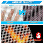 Stainless Steel Mesh Screen 8Mesh 304, 15.7" x 47.2" (40x120cm) Metal Mesh Screen, Rust Free Fine Wire Mesh Roll, Easy to Cur for Vent Mesh, Window Screen, Filters, Cage, Garden Covers