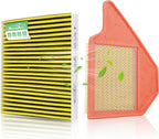 Engine and Cabin Air Filter Combo for 11-16 Chrysler Town & Country, 11-20 Dodge Grand Caravan,12-15 Ram C/V, 11-14 Volkswagen Routan Engine Air Filter Car Replacement #CF10743 CA11050 Car Accessories