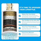 20 Stage Shower Filter, Powerful Shower Head Water Filter for Hard Water, Showerhead Filters to Remove Chlorine Toxic Chemicals & Improve Water Efficiently, Good for Health, Easy to Install