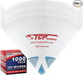 TCP Global - 125 Micron Filter Tips Ultra-Fine Paint Strainer (Case of 1000) - Pure Blue Nylon Mesh Cone Strainer - Paint Filter Cones for Auto, House & Hobby