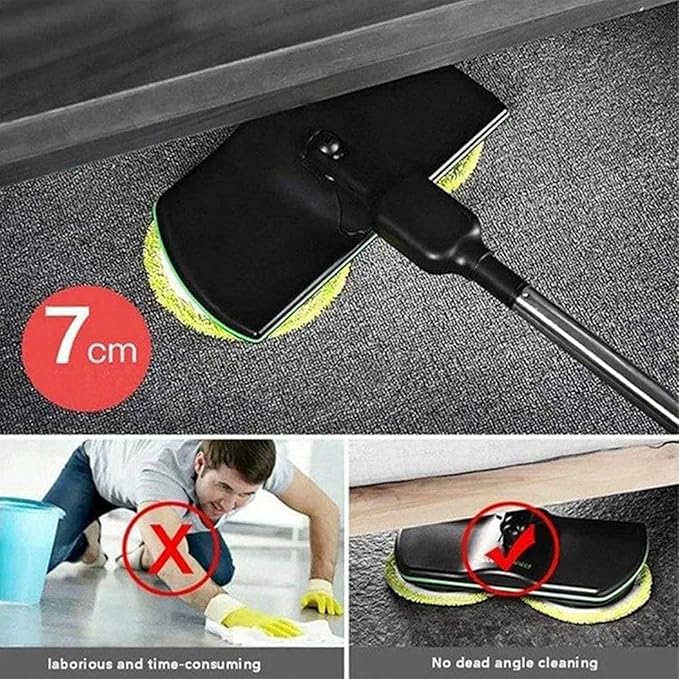 Spinning Cleaner Vacuum,Electric Mops for Floor Cleaning,Cordless Electric Mop,Floor Scrubber and Polisher Machine,Buffer Polisher for Home with Replacement Pad，Includes 4 PCS Cleaning Cloths