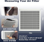 12x12x1 Reusable Air Filter, Electrostatic, Washable Lasts a Lifetime, Breathe Fresher Air in Home and Office HVAC AC Furnace Systems, Merv 8 (Actual Size: 11.38x11.38x0.82 Inch)