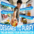 W10311524 AIR1 Refrigerator Air Filter Cartridge Replacement for Whirlpool Kenmore Refrigerator Compatible with Fresh Flow Refrigerator Air Filter, White, 6 Pack by Funmit