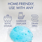 Glisten Garbage Disposer Cleaner and Freshener, Sink Disposal Odor Eliminator with Foaming Action, Lemon Scent, Made in the USA, 4 Packets