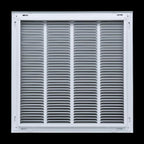 10" X 8" Steel Return Air Filter Grille for 1" Filter - Easy Plastic Tabs for Removable Face/Door - HVAC DUCT COVER - Flat Stamped Face -White [Outer Dimensions: 11.75w X 9.75h]