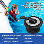 SPX0714BA Key Cover and Handle Assembly Replacement Fits Hayward Vari-flo XL Valve SP0714T SP0714A SP0714C SP0714G11 SPX714BS 601665, Black Pool Filter Valve Part