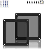 Dust Filter PC 90mm for Computer Cooler/PSU/Routers Nylon 80 Mesh, Magnetic Frame PC Fan Dust Mesh Cooler Filter Dustproof Computer Fan Grills (Nylon, 90 * 90mm, 2pcs, Black)