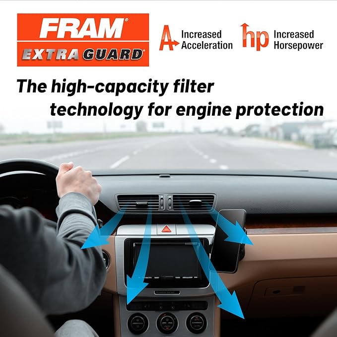 FRAM Extra Guard CA12377 Replacement Engine Air Filter for Select Toyota and Lexus Models, Provides Up to 12 Months or 12,000 Miles Filter Protection