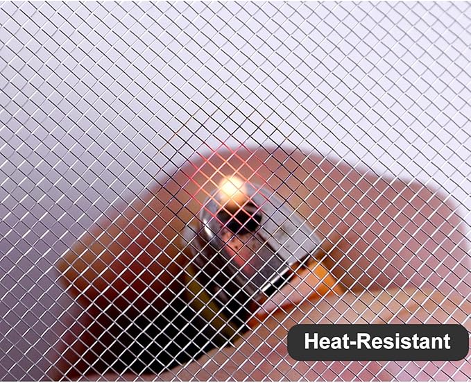 Stainless Steel Woven Wire Mesh Stainless Steel Wire Metal Mesh Sheets, 8 Mesh Steel Woven Mesh Rodent Proof Garden Insect Screen Heat-Resistant Metal Filter Screen Sheet