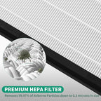 4 Packs Enhanced Version HY4866 Replacment Filters Compatible with Morento HY4866, Westhey HY4866, Yiou M1 and Fetions FT5000 Air Cleaner Purifiers