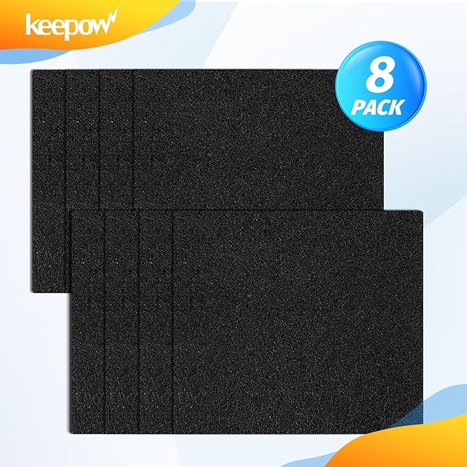KEEPOW CF-1 Hepa Filter Replacement Compatible with Kenmore Sears Progressive CF-1, Progressive & Whispertone, Panasonic Models, Including 86883, 86880, 20-86883, 2086883, 8175084, 8 Pack
