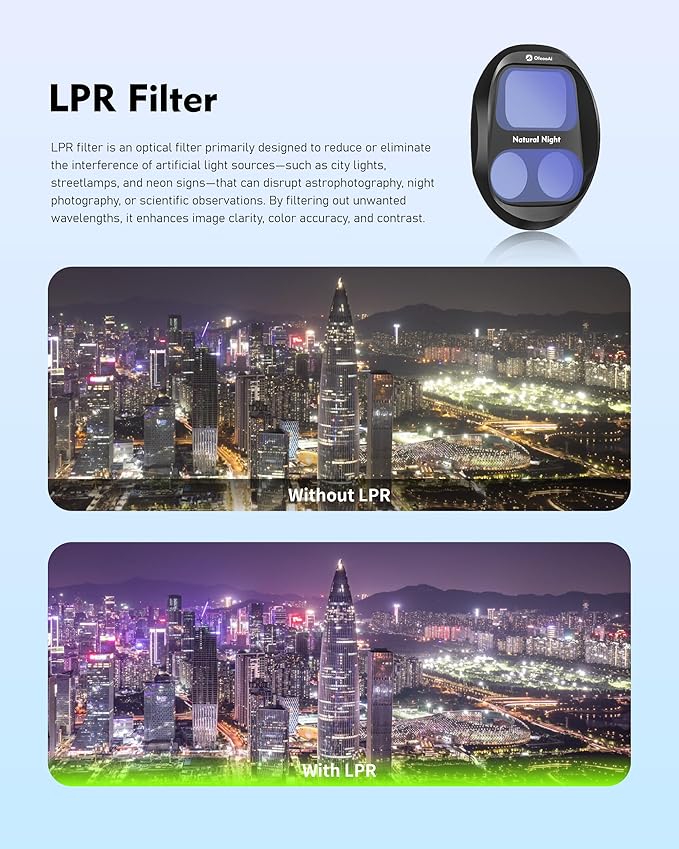 Black Mist 1/4 Filter for DJI Mavic 4 Pro, Cinematic Diffusion Filter Softens Highlights & Skin Blemishes, Creates Dreamy Halation for Film-Like Aerial Footage