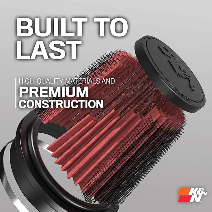 K&N High-Flow Original Lifetime Universal Clamp-On Air Filter: High Performance, Washable: Flange Diameter: 3.5 In, Filter Height: 7 In, Flange Length: 0.875 In, Shape: Round Tapered, RU-3130