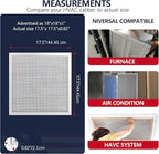 18x18x1 Air Filter, Washable & Reusable Aluminum AC/HVAC Furnace Electrostatic Filter, Lifetime Permanent Air Filter, Easy to Clean, Healthier Home/Office (Actual Size:17.50x17.50x0.82)
