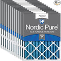Nordic Pure 18x18x1 (Actual Size: 17 3/4 x 17 3/4 x 3/4) Pleated MERV 7 Air Filters 12 Pack