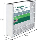 Filterbuy 16x25x5 Air Filter MERV 13 Optimal Smoke & Allergy Defense (1-Pack), Electrostatic Pleated HVAC AC Furnace Filters for Trion Air Bear 255649-105 and More (Actual Size: 15.63 x 24.13 x 4.88)