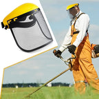 Amylove 2 Pcs Safety Face Shield with Mesh Weed Whacking Face Shield Masks Chainsaw Gardening Weed Mover Protection (Yellow)