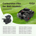 799583 593261 Carburetor with 799579 Air Filter 595660 Cover for B&S 595656 591979 591160 08P502 8P502 09P602 9P602 125cc 140cc 450E 500E 550EX Series Engine Lawnmower