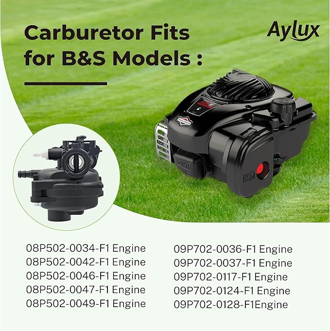 799583 593261 Carburetor with 799579 Air Filter 595660 Cover for B&S 595656 591979 591160 08P502 8P502 09P602 9P602 125cc 140cc 450E 500E 550EX Series Engine Lawnmower
