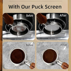 Espresso Puck Screen for 54mm Portafilter Basket, 1.7mm Thickness Made with 316 Stainless Steel, Coffee Machine Reusable Filter for Barista Accessories (54mm）