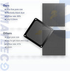 140mm Fan Filter PC Dust Filter Computer Fan Grills Dust Mesh Magnetic Frame PC Case Cover Dustproof PVC 50 Mesh(PVC, Gentleman Aesthetic, 140 * 140mm, 2pcs, Black)